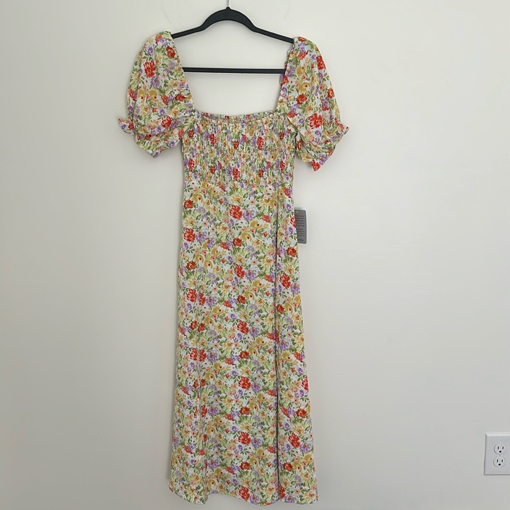 ASTR Spring Floral Midi Dress